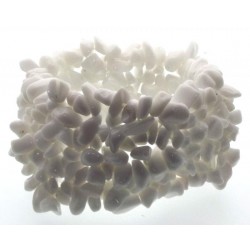 White Howlite Gemstone Cuff Bracelet